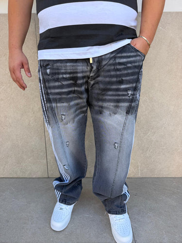 Jeans Cianotic Baggy 554 Stripes Black