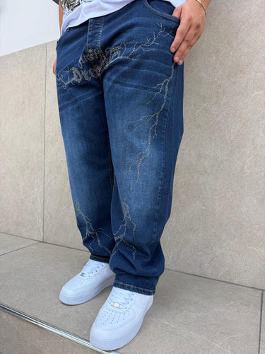 Jeans Cianotic Baggy Fukyng Blu
