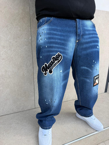 Jeans Baggy Reset 2.0 Premium Patch Blu
