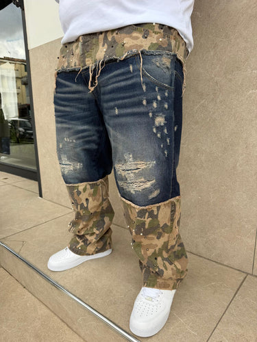 Jeans Cianotic Super Baggy Army 07 Blu