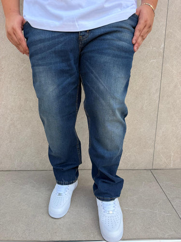Jeans Cianotic Baggy Sabbiato Blu